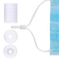 7mm x 10mm Silicone Cord Lock - 6 Pair Bag - White