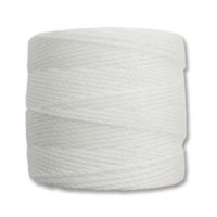 S-Lon Standard Twist Bead / Macrame Cord (TEX210) - White - SLBC-WH