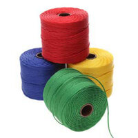S-Lon Standard Twist Bead / Macrame Cord (TEX210) - Primary Mix - Capri Blue / Green / Shanghai Red / Golden Yellow - 77yd Spools - SLBC-MIX2