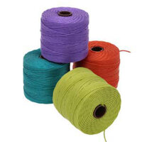 S-Lon Standard Twist Bead / Macrame Cord (TEX210) - Brights Mix - Teal / Chartreuse / Orange / Violet - 77yd Spools - SLBC-MIX7