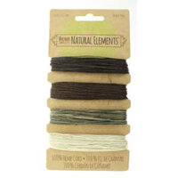 0.55mm Hemp Cord Neutral Mix - 4 x 12m Card - HEMP4100