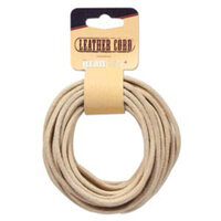 3mm Indian Leather Natural - 5 Yards - 4.5 Metres Spool