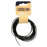 1mm Indian Leather Black - 5 Yards - 4.5 Metres Spool