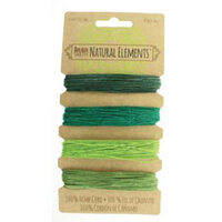 0.55mm Hemp Cord Emerald Shades - 4 x 12m Card - HEMP4170