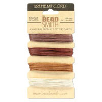 0.55mm Hemp Cord Bronze Shades - 4 x 12m Card - HEMP4175
