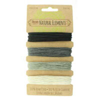 0.55mm Hemp Cord Onyx Shades - 4 x 12m Card - HEMP4180
