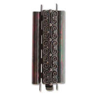 Beadslide Clasp Squiggle Design - Antique Copper - CLSP219AC-36