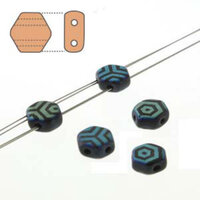 Honeycomb 6mm - HC0623980-28773WB - Matte Jet AB Laser Web - 30 Bead Strand