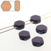 Honeycomb 6mm - HC0623980-95105HC - Jet Blue Laser Core - 30 Bead Strand