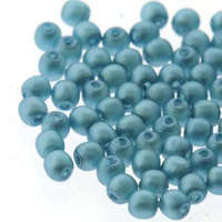 2mm Czech Glass Pearl - 150 Bead Strand - PRL02-70437M - Matte Cerulean