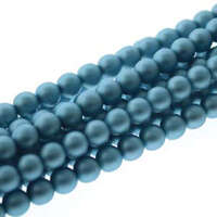 4mm Czech Glass Pearl - 120 Bead Strand - PRL04-70437M - Matte Cerulean