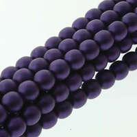 4mm Czech Glass Pearl - 120 Bead Strand - PRL04-70038M - Matte Purple
