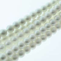 6mm Czech Glass Pearl - 75 Bead Strand - PRL06-70400M - Matte White