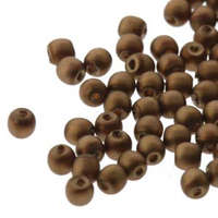 2mm Czech Glass Pearl - 150 Bead Strand - PRL02-10146M - Matte Antique Gold