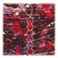 6mm Vineyard Mix Round Faceted Beads, 25 Bead Strand - 6-FPR06MIX18 (Discontinued)