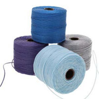 S-Lon Standard Twist Bead / Macrame Cord (TEX210) - Serenity Mix - Sky Blue / Medium Purple / Blue / Silver - 77yd Spools - SLBC-MIX108