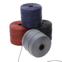 S-Lon Standard Twist Bead / Macrame Cord (TEX210) - Pebble Stone Mix - Navy / Sienna / Grey / Black - 77yd Spools - SLBC-MIX113
