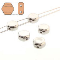 Honeycomb 6mm - HC06-NI - Nickel Plated  - 30 Bead Strand