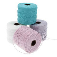 S-Lon Standard Twist Bead / Macrame Cord (TEX210) - Tropical Mix - Aqua / White / Lavender / Blush - 77yd Spools - SLBC-MIX118