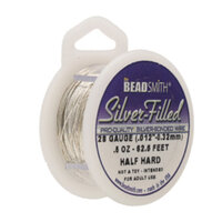 28 Gauge (0.33mm) - Half Hard Round Wire - 62Ft/18.8m  925 Silver Filled - SFW28HH