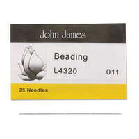 John James - English Beading Needles - 25 Pack Size 11 - L4320-011