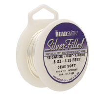18 Gauge (1.0mm) - Dead Soft Round Wire - 6.25Ft/1.9m 925 Silver Filled - SFW18DS