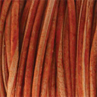 2mm Indian Leather Antique Orange - 25 Yards - 22.5 Metres Roll