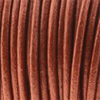 1.5mm Indian Leather Metallic Copper - 25 Yards - 22.5 Metres Roll