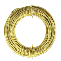 Petite Aluminum Wire Light Gold 18 Gauge Round Wire - 39ft / 11.89m Spool - PDW18-LG