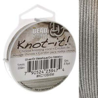 Chinese Knotting Cord Metallic Silver - 1mm - 6m - KC10SI6M