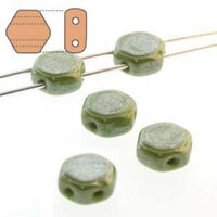 Honeycomb 6mm - HC0653410-14400 - Opaque Wasabi Luster - 30 Bead Strand