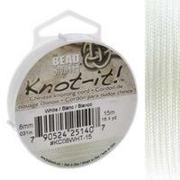 Chinese Knotting Cord White - 0.8mm - 15m - KC08WHT-15