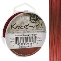 Chinese Knotting Cord Burgundy - 0.8mm - 15m - KC08BUR-15