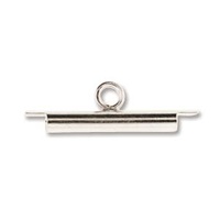 15mm Miyuki Slide Tube - Silver Plate