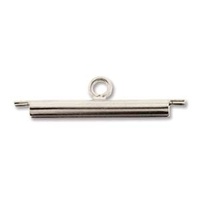 20mm Miyuki Slide Tube - Silver Plate