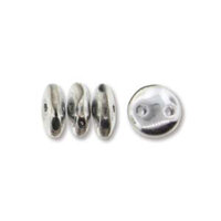 CzechMates 2 Hole Lentil 6mm - Full Labrador - 00030-27000 - 50 Bead Strand