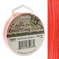 Chinese Knotting Cord Neon Deep Orange - 0.8mm - 15m - KC08NDO-15  (Discontinued)