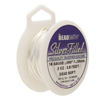 16 Gauge (1.3mm) - Dead Soft Round Wire - 4Ft/1.2m 925 Silver Filled - SFW16DS