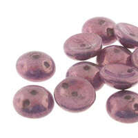 Piggy Beads - 2 Hole - 50 Bead Strand - PGY48-03000-15726 - Chalk White Amethyst