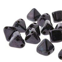 Pyramid Stud 6mm - Jet Travertine Blue - PYR0623980-65431 - 25 Bead Strand