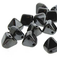 Pyramid Stud 6mm - Jet Full Chrome - PYR0623980-27200 - 25 Bead Strand