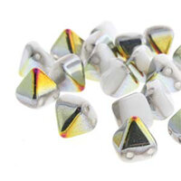Pyramid Stud 6mm - Chalk Marea - PYR0602020-28001 - 25 Bead Strand