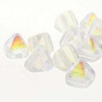 Pyramid Stud 6mm - Chalk AB - PYR0602020-28701 - 25 Bead Strand