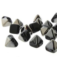 Pyramid Stud 6mm - Jet Chrome - PYR0623980-27401 - 25 Bead Strand