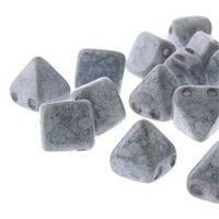 Pyramid Stud 6mm - Chalk Terracotta Blue - PYR0602020-15464 - 25 Bead Strand