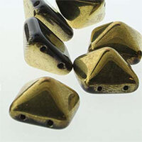 Pyramid Stud 12mm - Jet Amber - PYR1223980-26441 - 12 Bead Strand