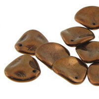 Petal 14mm x 13mm - Jet Bronze - PTL1413-23980-14415 - 50 Bead Strand
