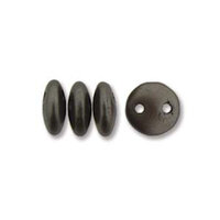 CzechMates 2 Hole Lentil 6mm - Pastel Cocoa - 02010-25005 - 50 Bead Strand