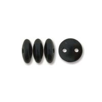 CzechMates 2 Hole Lentil 6mm - Pastel Hematite - 02010-25037 - 50 Bead Strand
