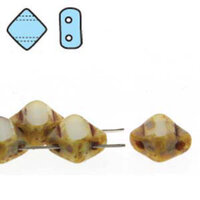 Silky 6mm Table Cut - Milky Jonquil Travertine - SQ2C06-81000-86800 - 40 Bead Strand